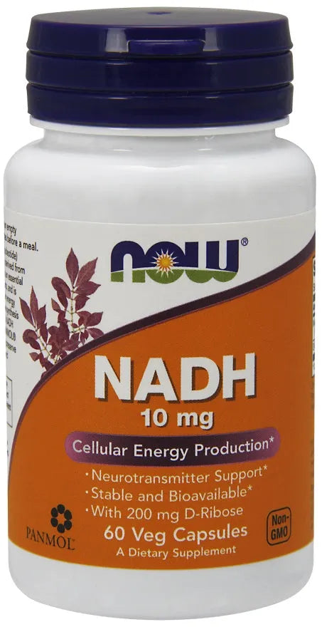 NADH 10mg - 60 vcaps - NOW Foods - Papildai
