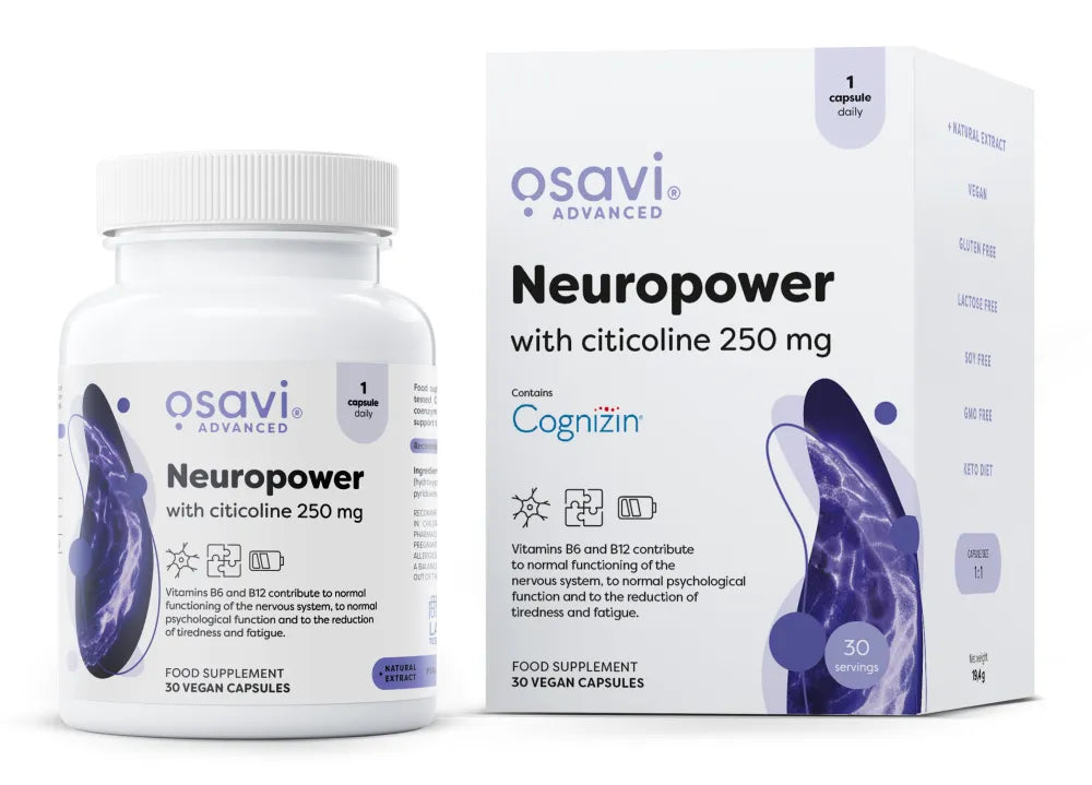 Neuropower with Citicoline 250mg - 30 vegan caps - Osavi - Papildai