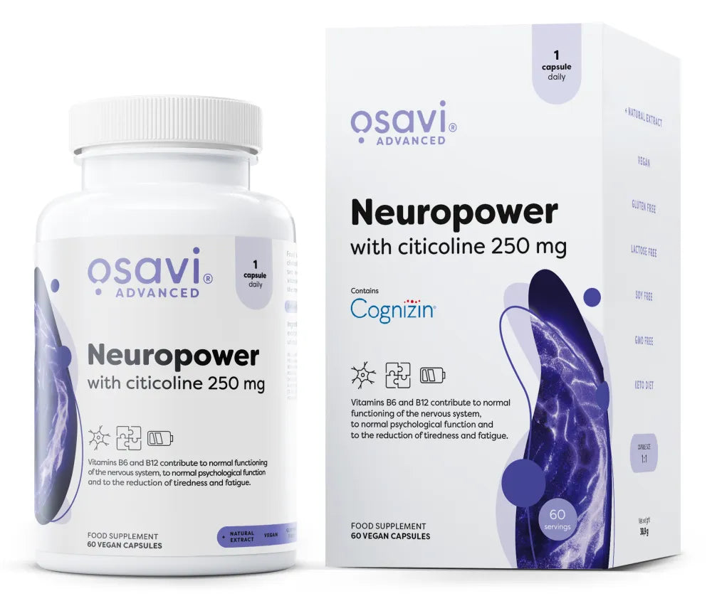 Neuropower with Citicoline 250mg - 60 vegan caps - Osavi - Papildai