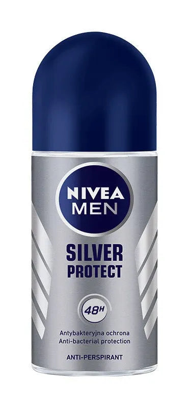Nivea Antiperspirant Deodorant SILVER PROTECT roll-on men’s 50ml - Kosmetika