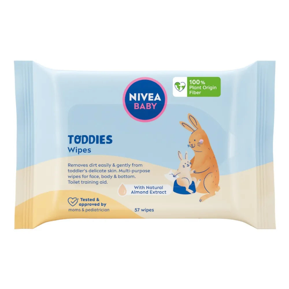NIVEA BABY Toddies Wipes - Vaikui ir mamai