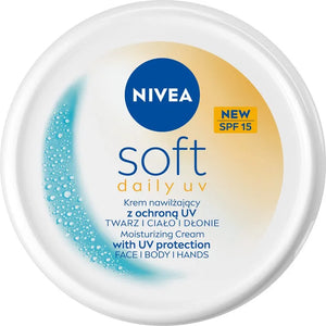NIVEA Soft Daily UV Intensive Moisturizing Cream SPF15 for face,body and hands 100 ml - Kosmetika