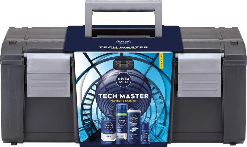 NIVEA Tech Master Men’s Gift Set (50 ml roll-on antiperspirant + 250 shower gel + 200 shaving foam + 100 aftershave