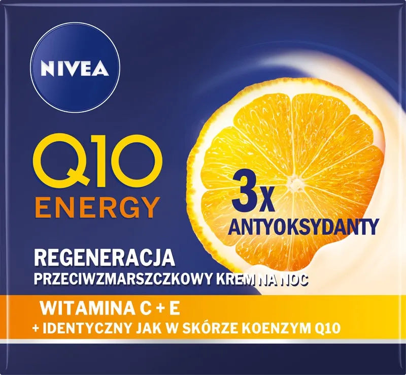 NIVEA V Q10 Anti-Wrinkle Naktinis Kremas Energija - Kosmetika