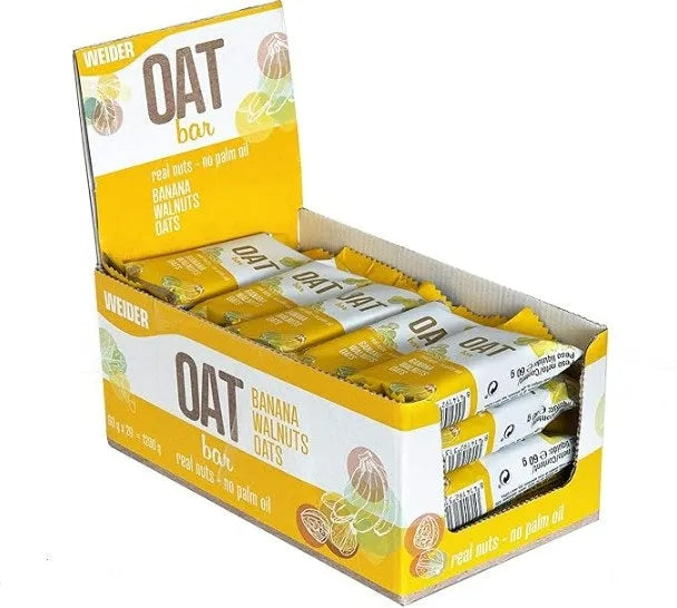 Oat Bar Banana Walnuts - 20 x 60g - Weider - Maistas
