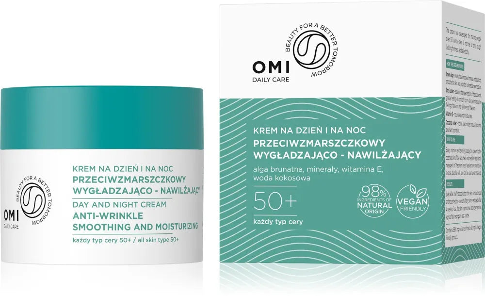 OMI Daily Care Anti-wrinkle Smoothing and Moisturizing Cream 50+ dienai ir nakčiai 50ml - Kosmetika