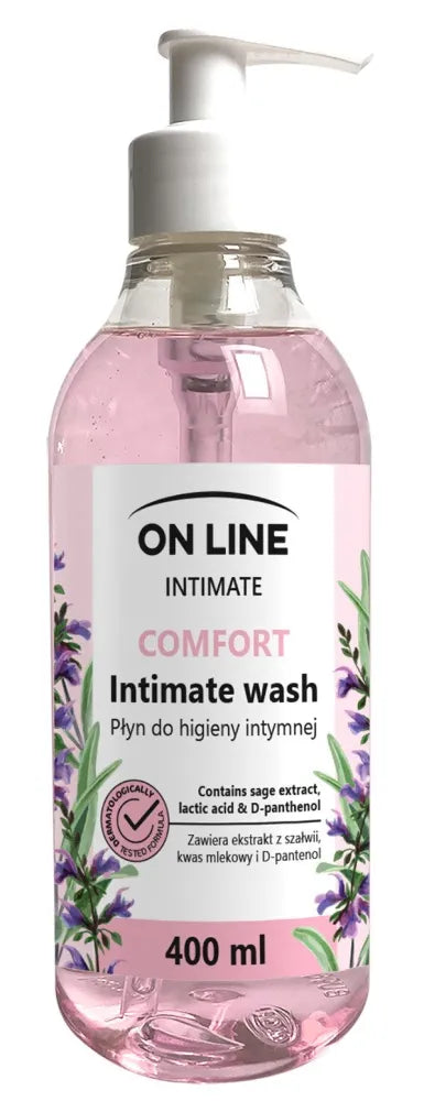 On Line Intimate Comfort intymios higienos skystis su šalavijų ekstraktu 400ml - Kosmetika