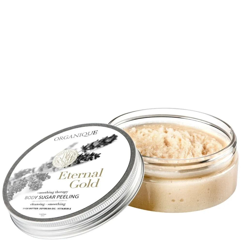 ORGANIQUE Eternal Gold Sugar kūno šveitiklis 200ml - Kosmetika