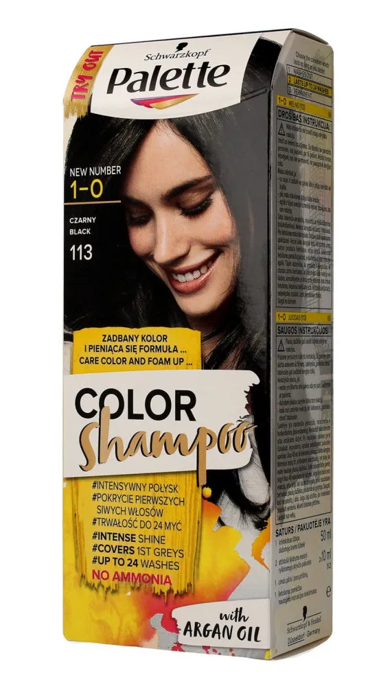 Palette Color šampūnas Dažantis Nr. 1-0 (113) juodas 1 vnt. - Kosmetika