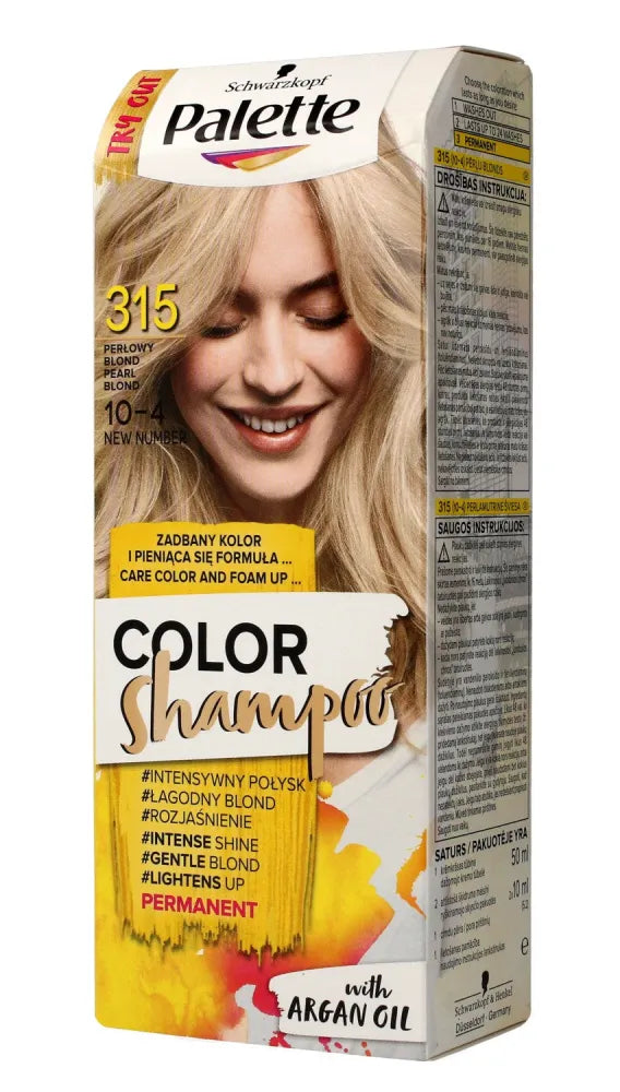 Palette Color Shampoo Dažantis šampūnas Nr. 315 (10-4) Perlų blondinė 1op. - Kosmetika