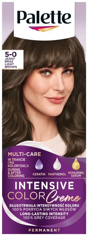 Palette Intensive Color Creme Hair No. 5-0 (N4) - Šviesiai rudas 1op. - Kosmetika