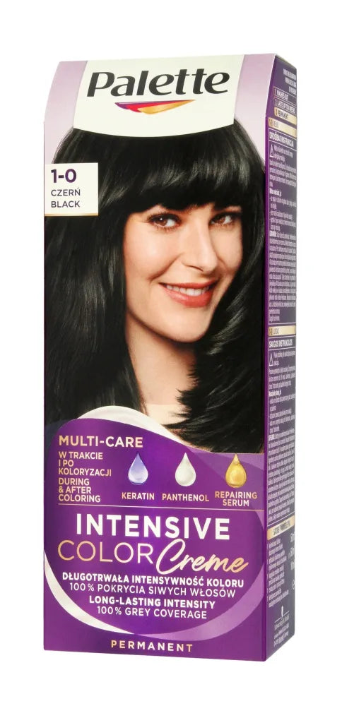 Palette Intensive Color Creme Multi Care Coloring Cream No. 1-0 (N1) - juodas 1op. - Kosmetika