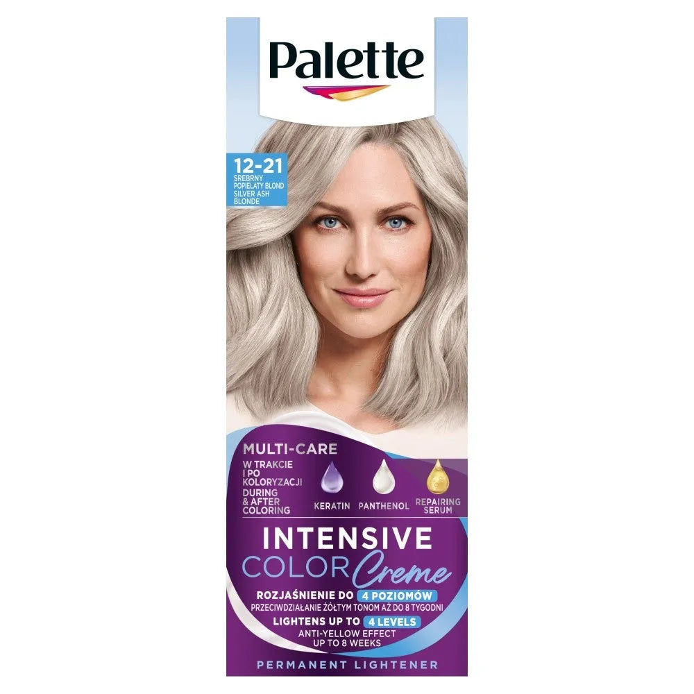 Palette Intensive Color Creme Plaukų dažai Nr. 12-21 Sidabrinė pelenų šviesiaplaukė - 1 vnt. - Kosmetika