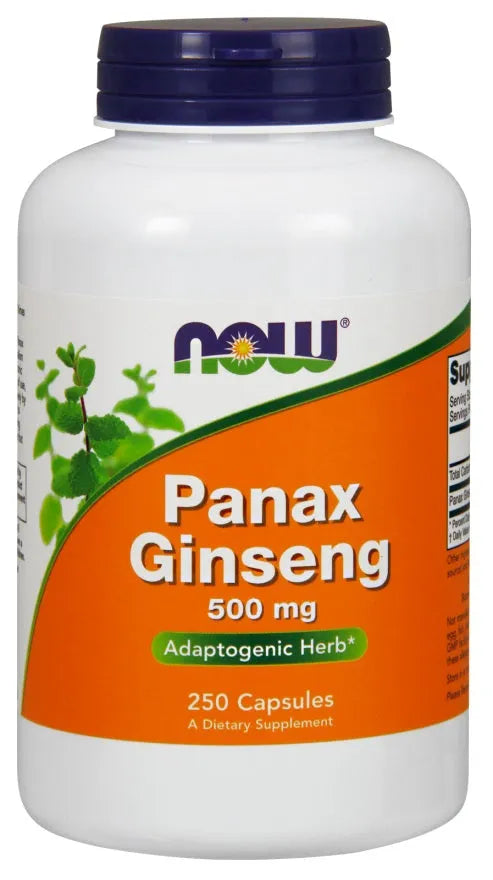 Panax Ginseng 500mg - 250 caps - NOW Foods - Papildai