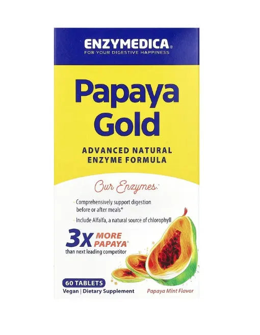 Papaya Gold Mint - 60 tabs - Enzymedica - Papildai