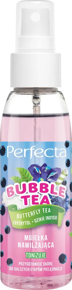 PERFECTA Bubble Tea Drėkinantis ir tonizuojantis purškiklis Butterfly Erythritol + Wild Indigo 100 ml - Kosmetika