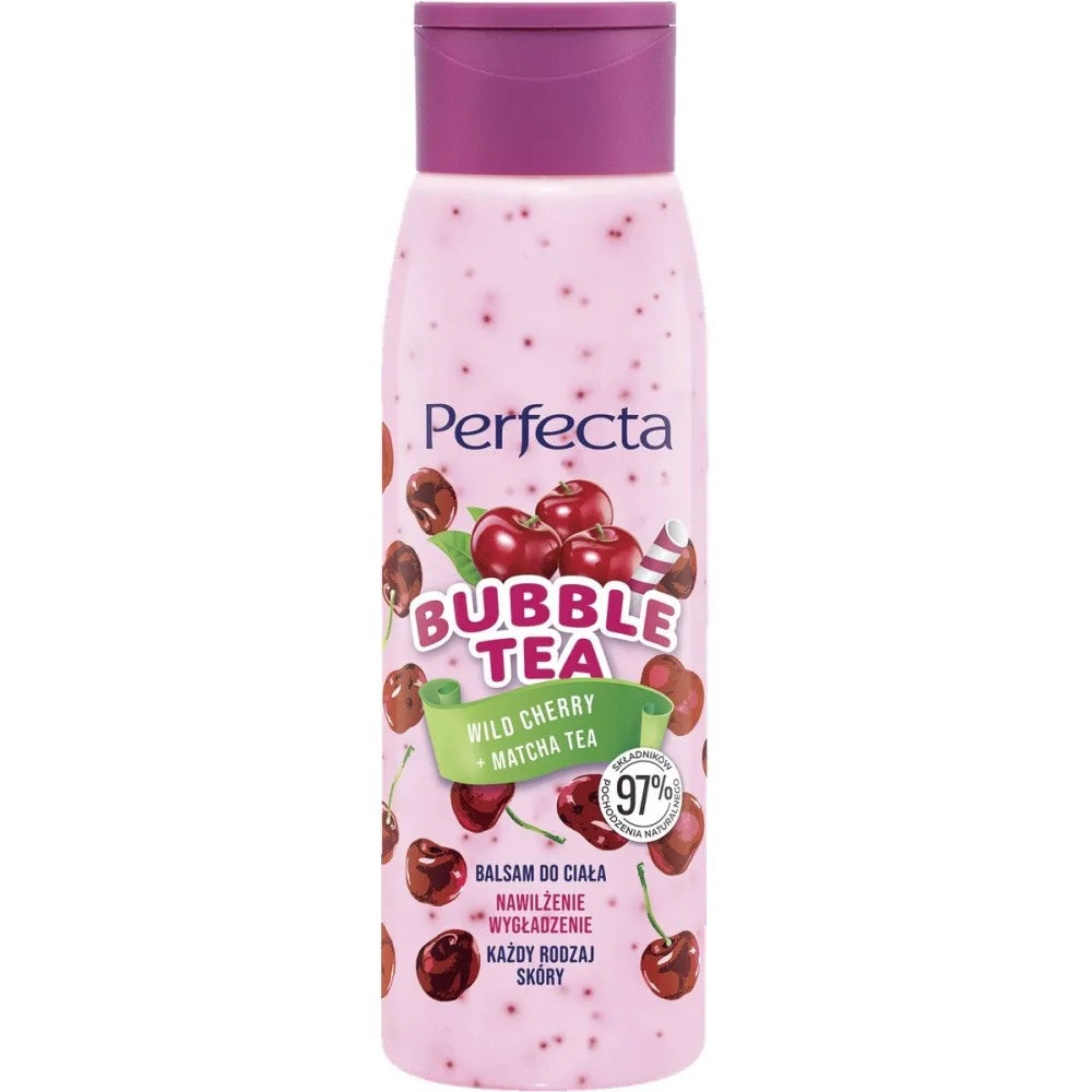 PERFECTA Bubble Tea Wild Cherry & Matcha kūno losjonas 400ml - Kosmetika