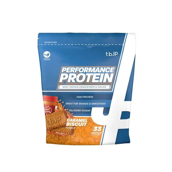 Performance Protein Caramel Biscuit - 1000g - Trained by JP - Sporto papildai