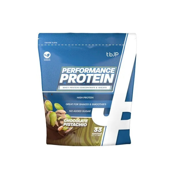 Performance Protein Chocolate Pistachio - 1000g - Trained by JP - Sporto papildai