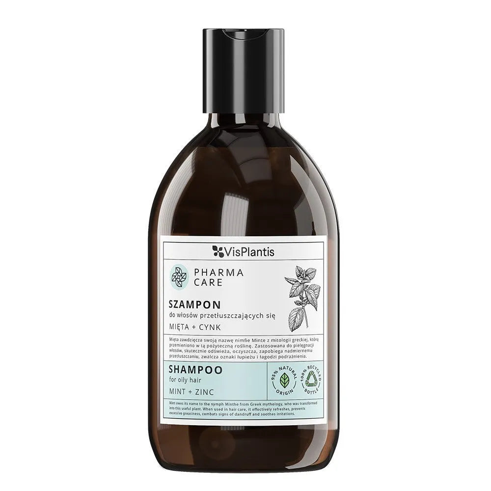 PHARMA CARE Šampūnas riebiems plaukams Mėta + Cinkas 500 ml - Kosmetika