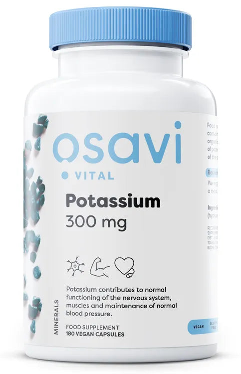 Potassium 300mg - 180 vegan caps - Osavi - Papildai