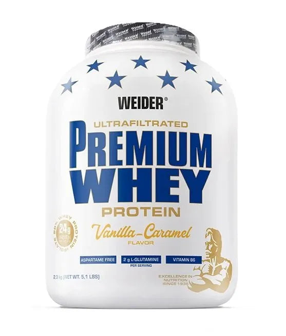 Premium Whey Vanilla Caramel - 2300g - Weider - Sporto papildai