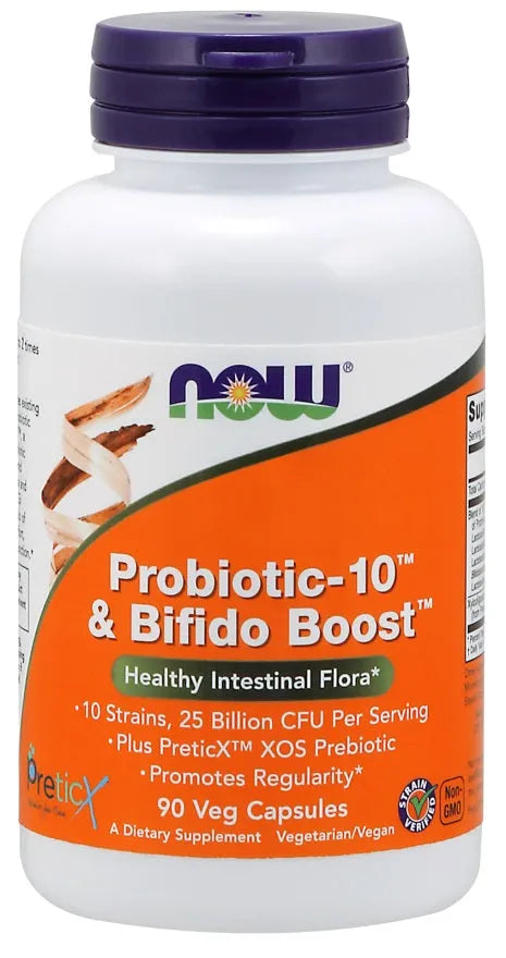 Probiotic-10 & Bifido Boost - 90 vcaps - NOW Foods - Papildai