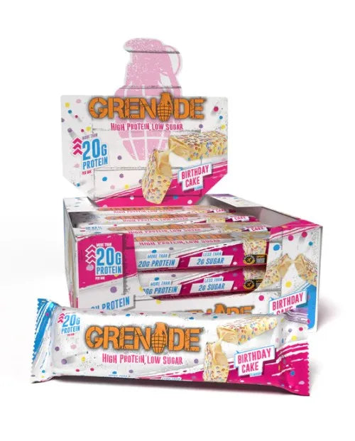 Protein Bars Birthday Cake - 12 x 60g - Grenade - Maistas