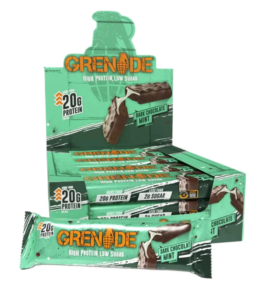 Protein Bars Dark Chocolate Mint - 12 x 60g - Grenade - Maistas