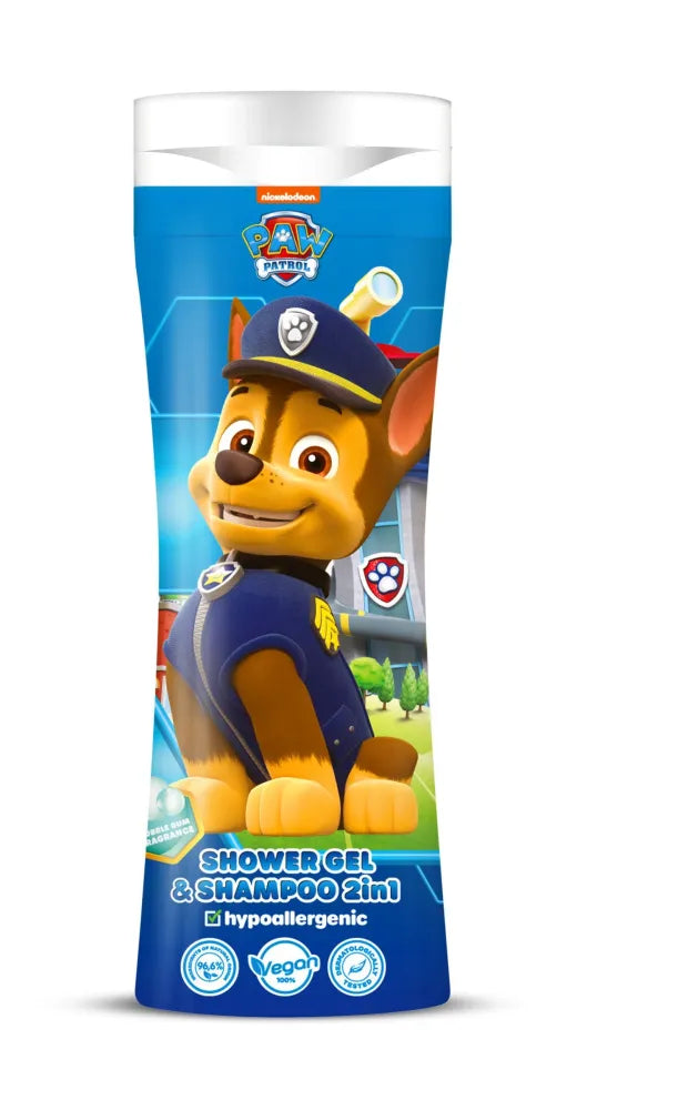 PSI PATROL Dušo gelis ir šampūnas 2in1 - Chase Kramtomosios gumos 300 ml - Kosmetika