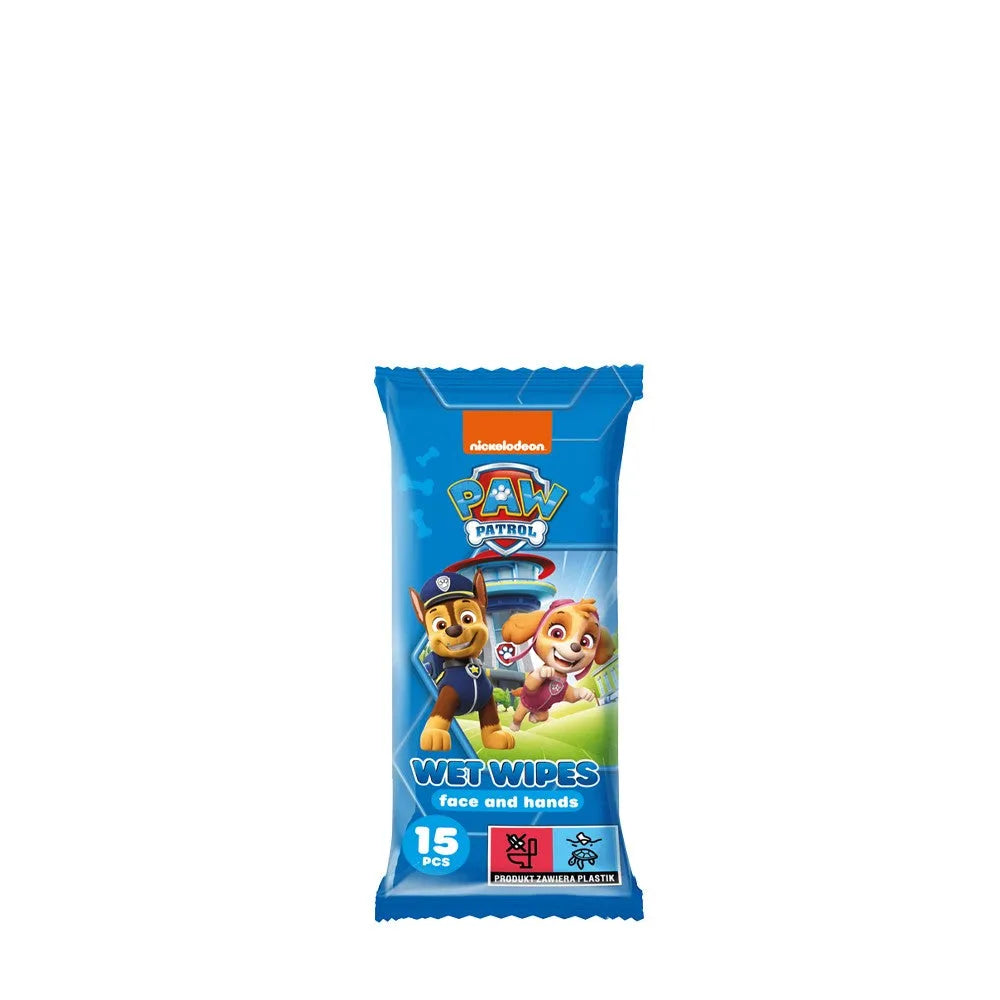 PSI PATROL wet wipes for children’s face and hands Strawberry 15 pcs. - Vaikui ir mamai