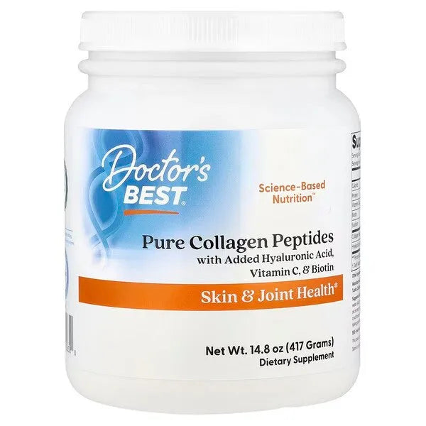 Pure Collagen Peptides - 417g - Doctor’s Best - Papildai
