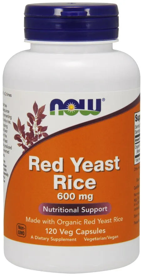 Red Yeast Rice 600mg - 120 vcaps - NOW Foods - Papildai