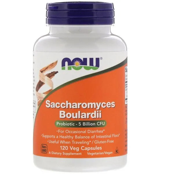 Saccharomyces Boulardii - 120 vcaps - NOW Foods - Papildai