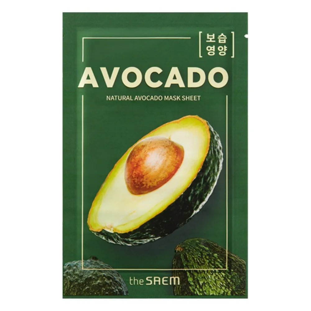 SAEM Natural Avocado Sheet mask - Avokado - Kosmetika