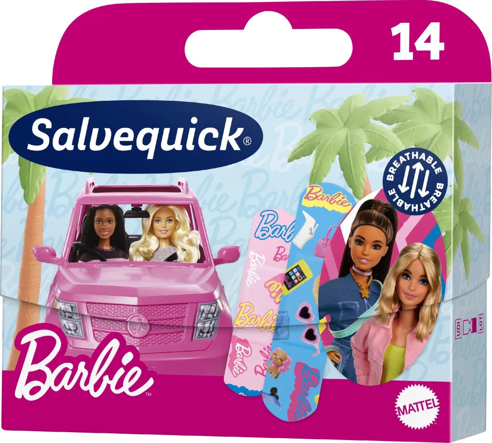 SALVEQUICK Bandage plasters for children - Barbie 1 op.-14 pieces - Medicinos ir slaugos prekės