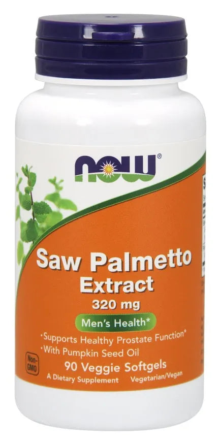 Saw Palmetto Extract with Pumpkin Seed Oil 320mg - 90 veggie softgels - NOW Foods - Papildai