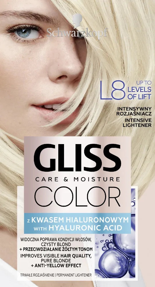 Schwarzkopf Gliss Color Cream dažymas nr. L8 Intensyvus šviesinimas 1 vnt. - Kosmetika