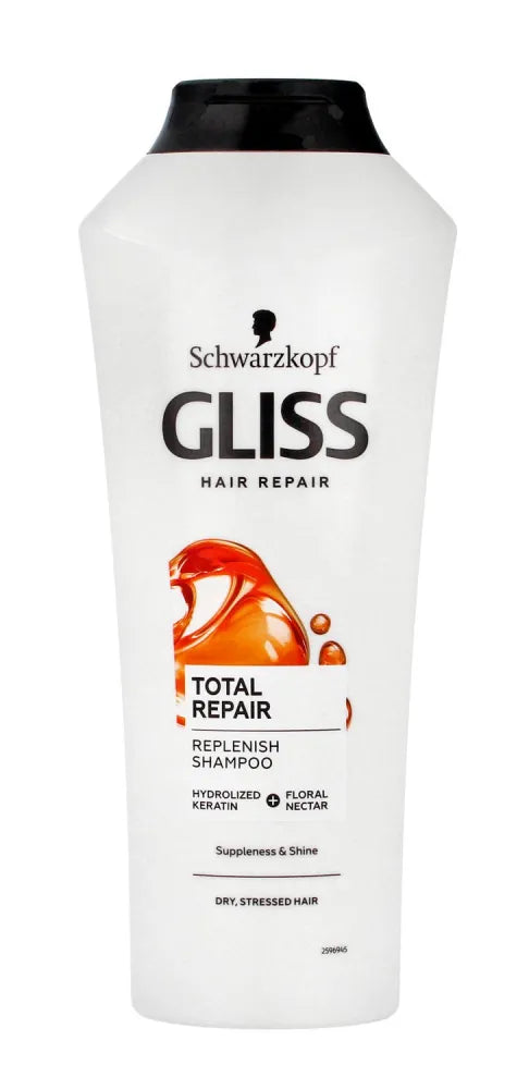 Schwarzkopf Gliss Kur Total Repair šampūnas sausiems ir pažeistiems plaukams 400 ml - Kosmetika