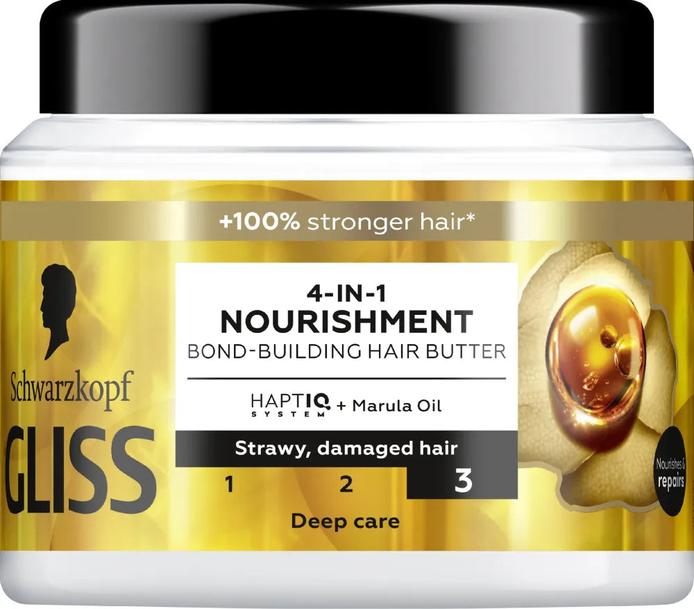 SCHWARZKOPF Gliss TRT Oli Nutritive Maitinantis plaukų sviestas 4in1 400 ml - Kosmetika