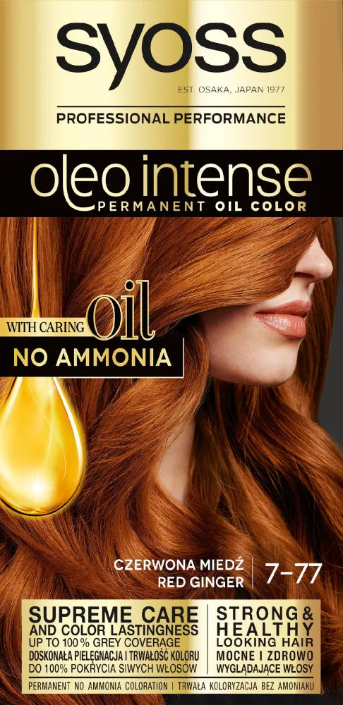 Schwarzkopf Syoss plaukų dažai Oleo 7-77 raudonas varis 1op. - Kosmetika