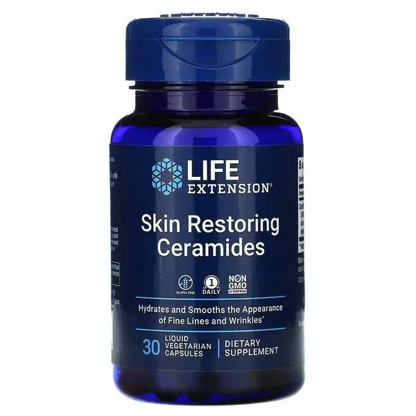 Skin Restoring Ceramides - 30 liquid vcaps - Life Extension - Papildai