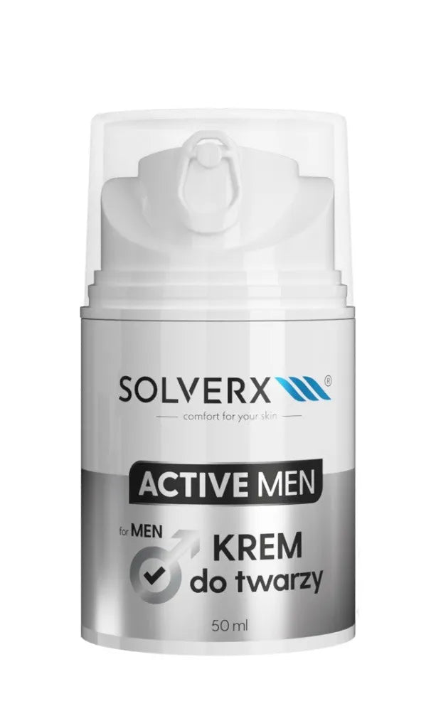 SOLVERX Active Men Veido Kremas 50ml - Kosmetika