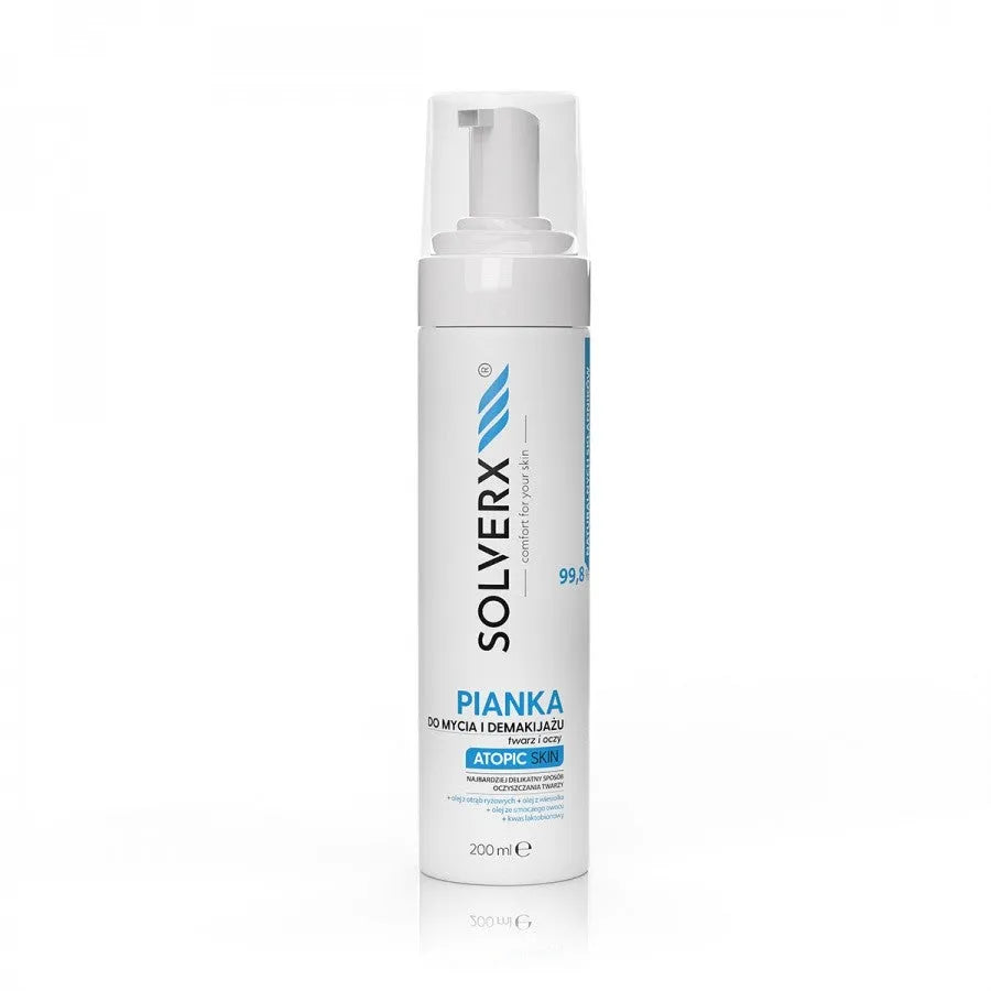 SOLVERX Atopinis valomasis putos 200ml - Kosmetika