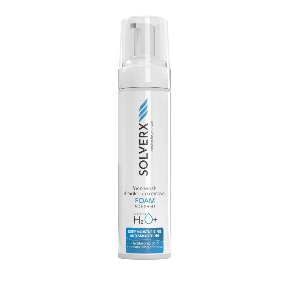 SOLVERX Deep H2O+ Veido valiklis ir makiažo - Giliai drėkinantis - 200 ml - Kosmetika