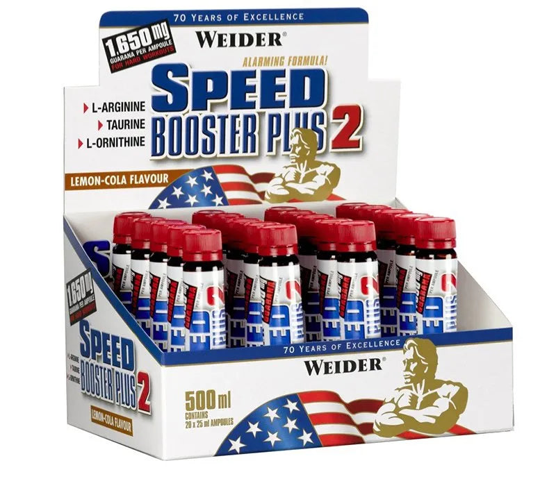 Speed Booster Plus 2 Lemon-Cola - 20 x 25 ml - Weider - Sporto papildai