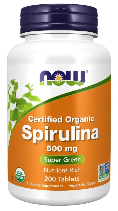 Spirulina 500mg - 200 tabs - NOW Foods - Papildai