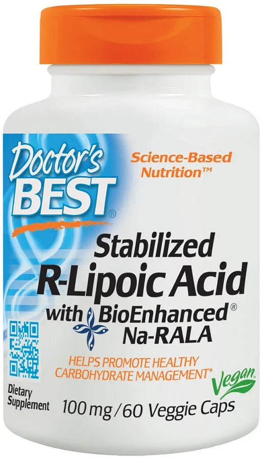 Stabilized R-Lipoic Acid with Na-RALA 100mg - 60 vcaps - Doctor’s Best - Papildai