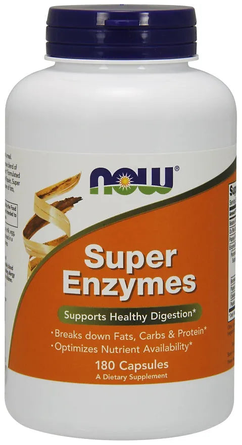 Super Enzymes - 180 caps - NOW Foods - Papildai