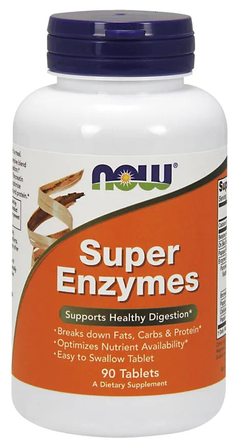 Super Enzymes - 90 tabs - NOW Foods - Papildai